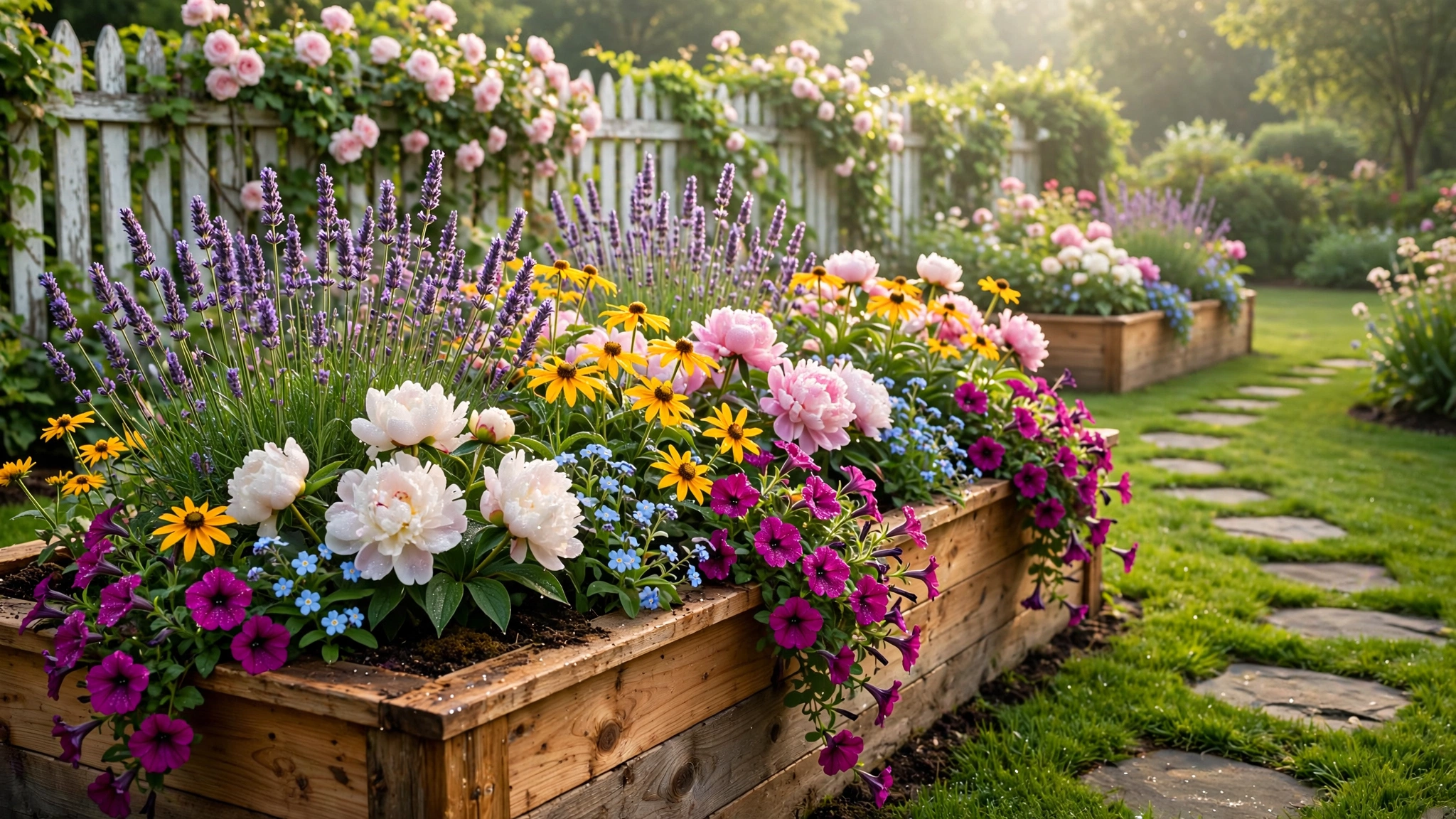 Raised Bed Flower Garden