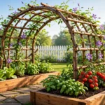 Raised Garden Bed with Trellis