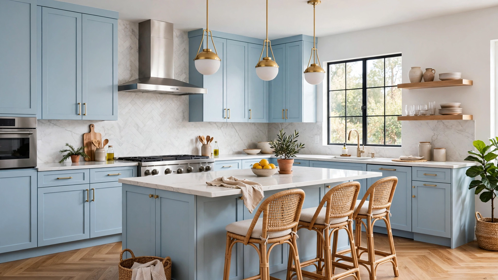 baby blue kitchen