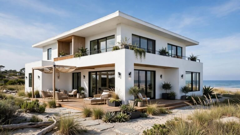14 White Coastal House Exterior Ideas for a Breezy, Bright Look