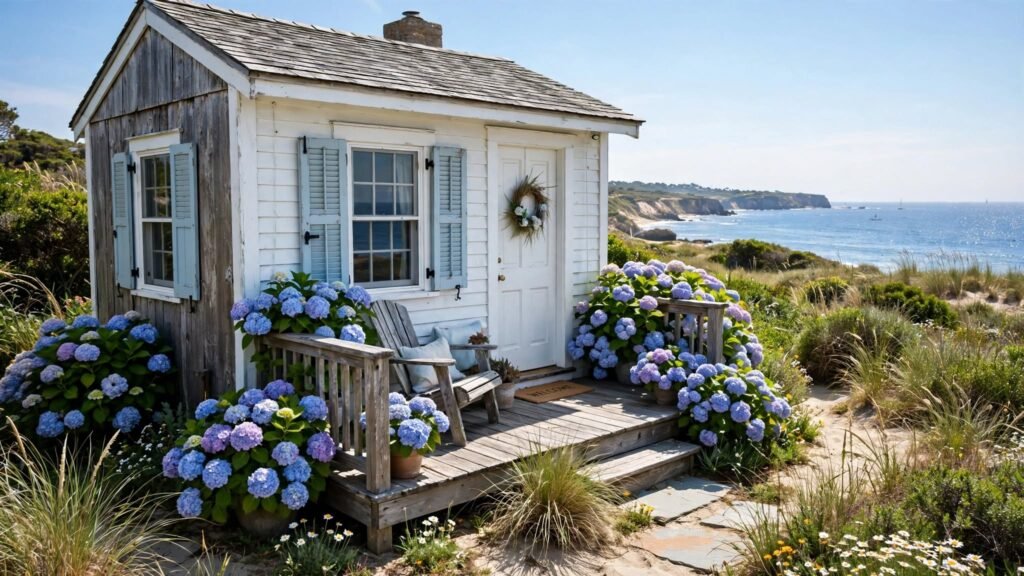 coastal cottage hydrangeas