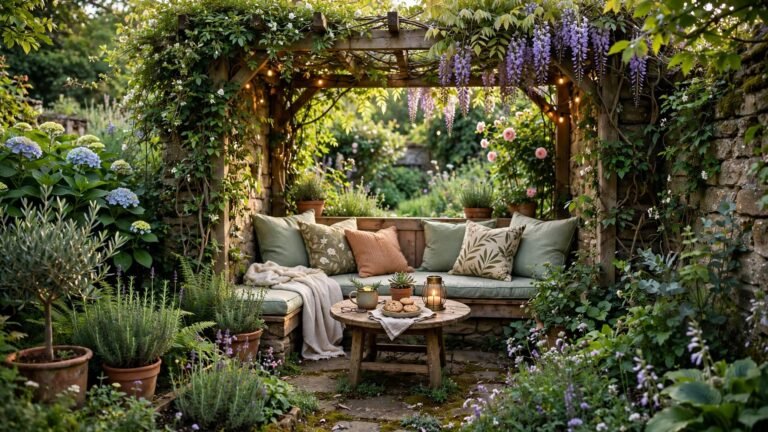 22 Charming Garden Seating Nook Designs to Transform Your Backyard