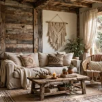 rustic boho living room