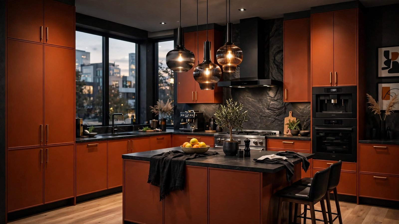 Dark Orange Kitchen Ideas