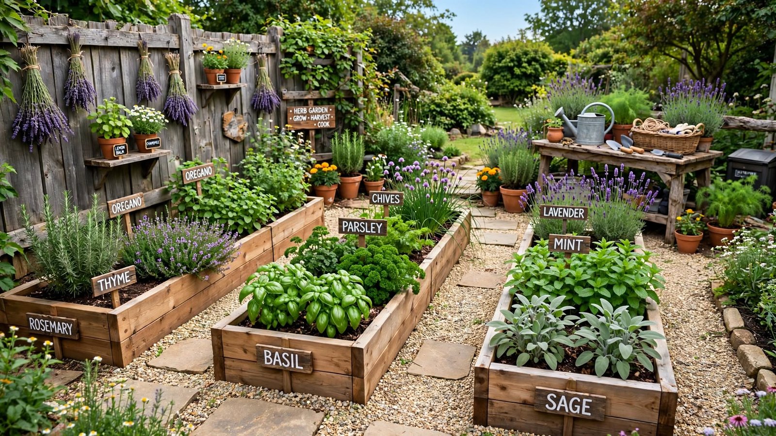 cedar herb garden