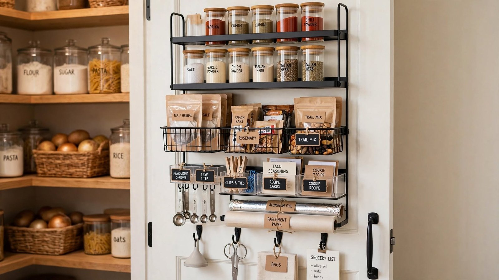 pantry door organization