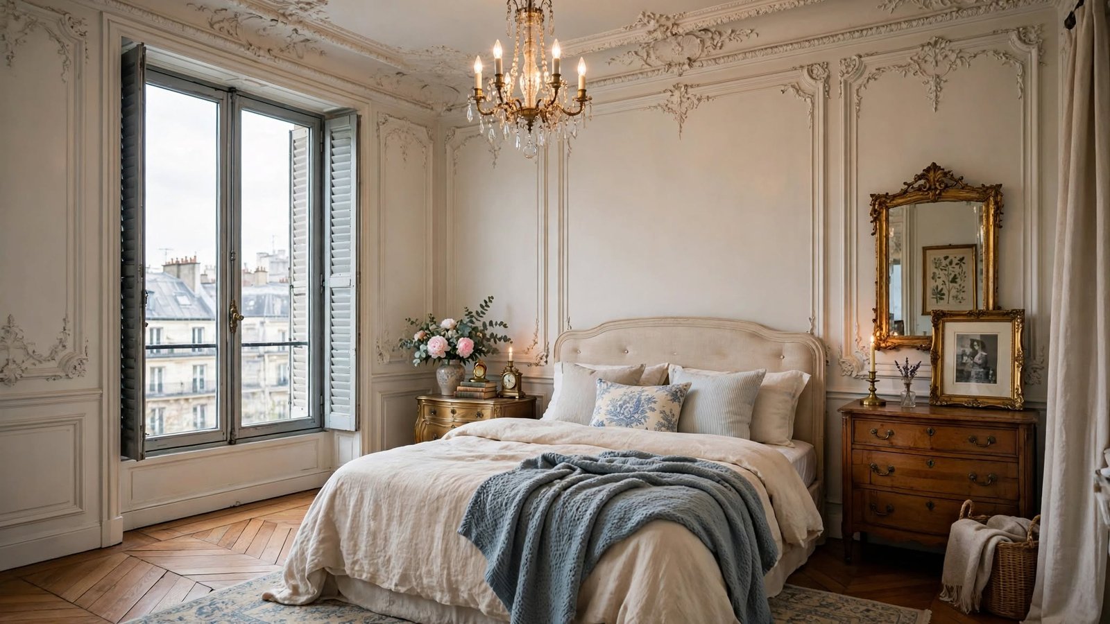 parisian bedroom interior