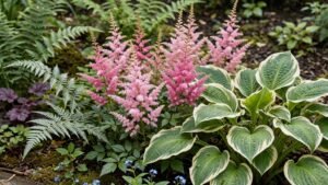 shade garden border