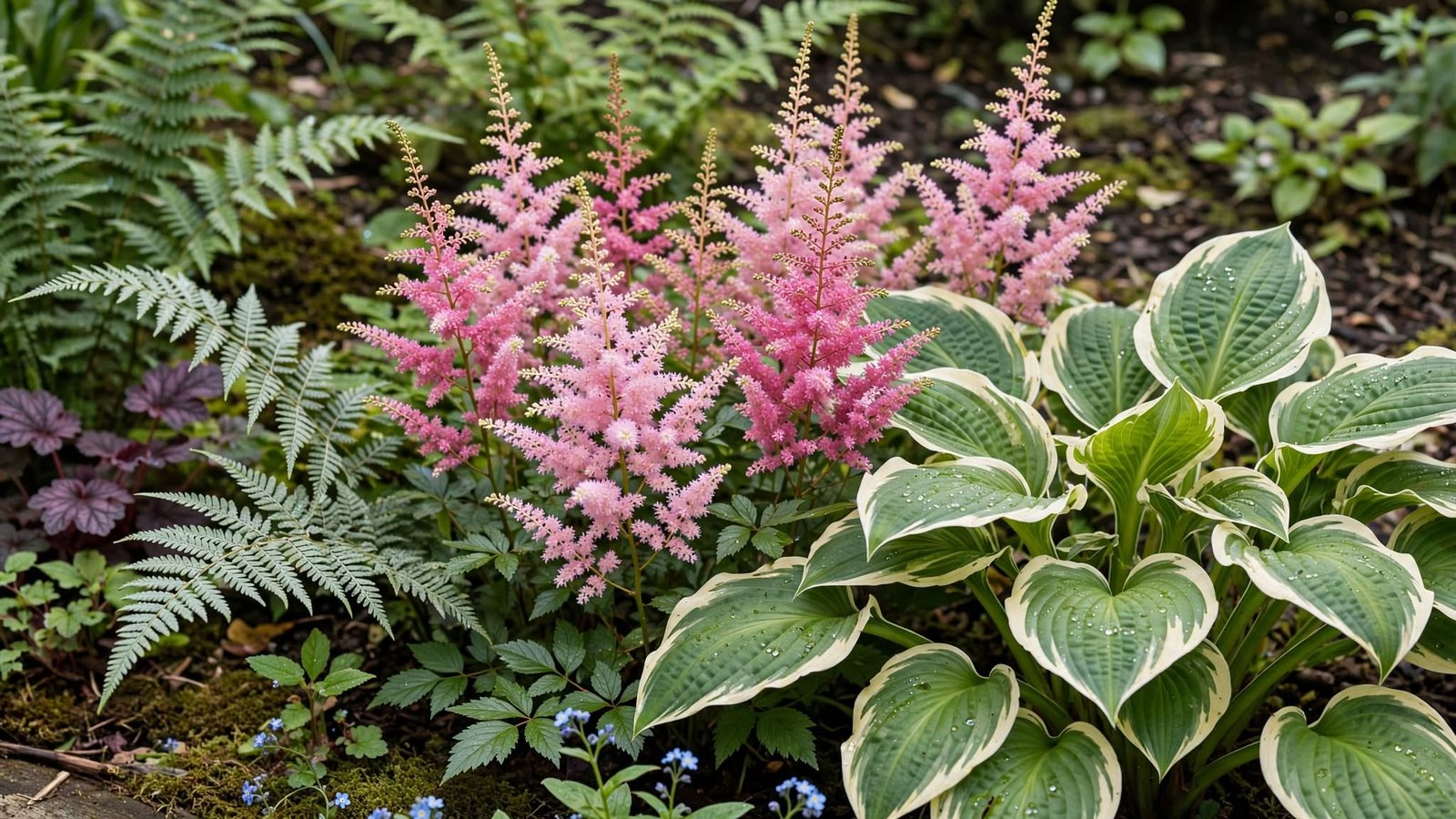 shade garden border