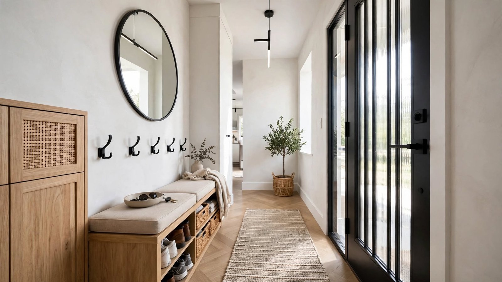 slim entryway hallway