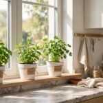 sunny kitchen herb garden