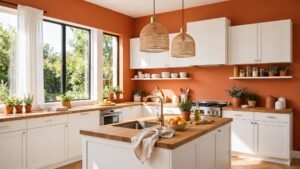 sunny terracotta kitchen