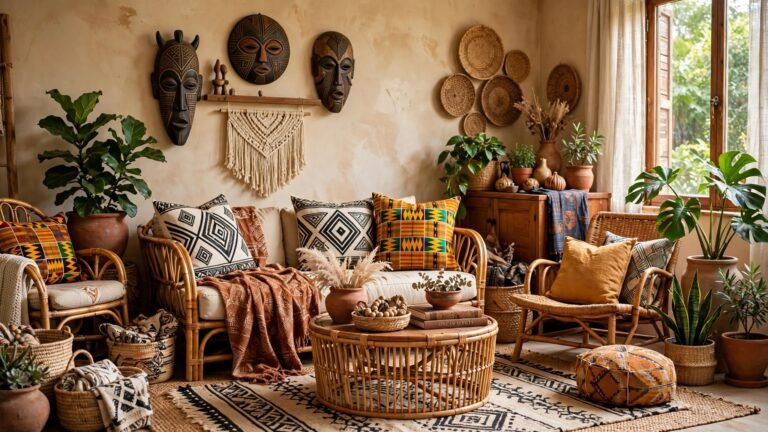 21 Afro Bohemian Style Decor Living Room Ideas for a Soulful, Layered Space