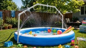 DIY Splash Pad for Kids Backyard Ideas
