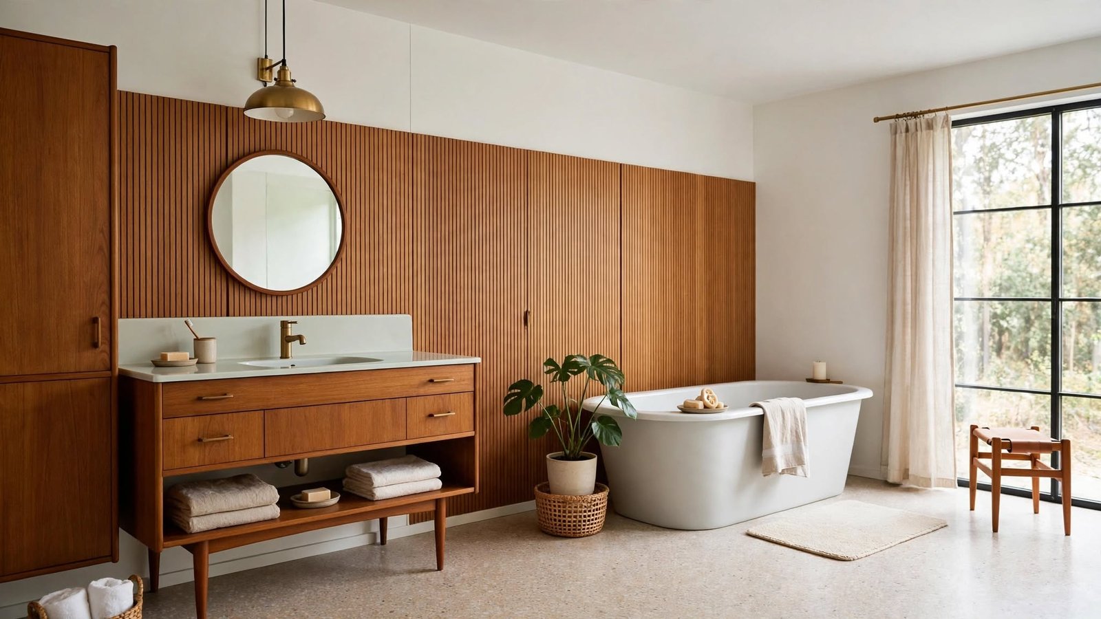 Mid Century Scandinavian Bathroom