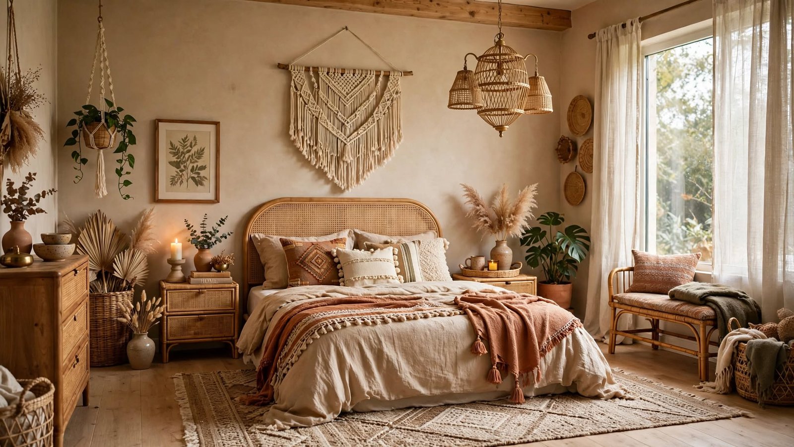 adult boho bedroom decor