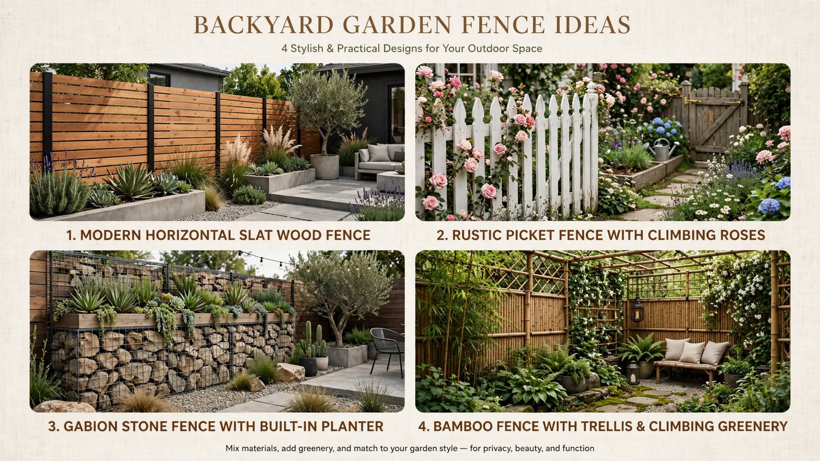 backyard garden fence ideas