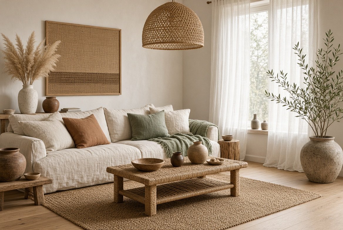 bohemian scandinavian living room