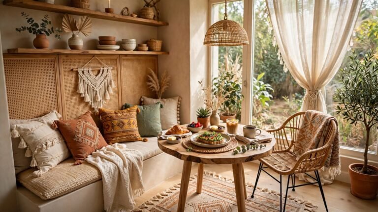 22 Boho Breakfast Nook Ideas for a Relaxed, Sunlit Morning Corner