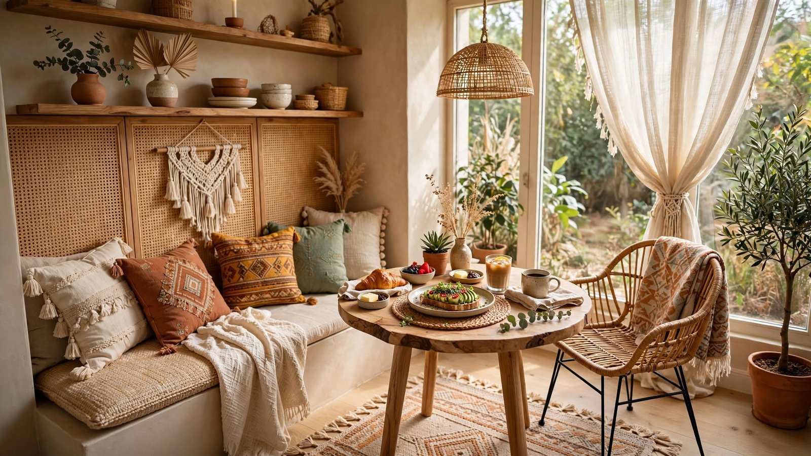 22 Boho Breakfast Nook Ideas For A Relaxed, Sunlit Morning Corner