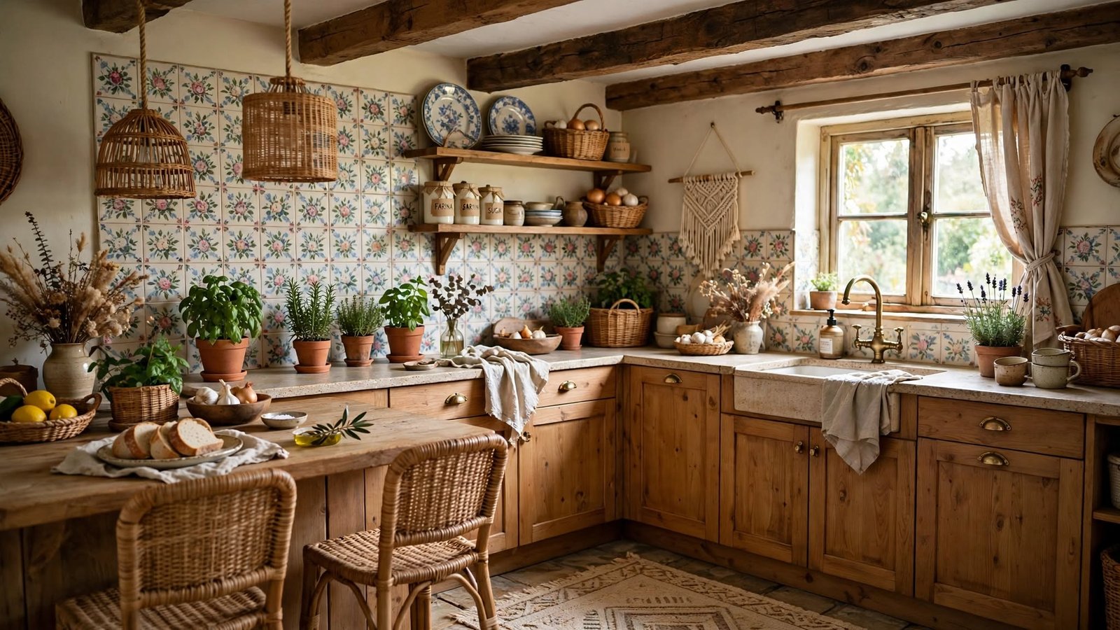 boho cottagecore kitchen
