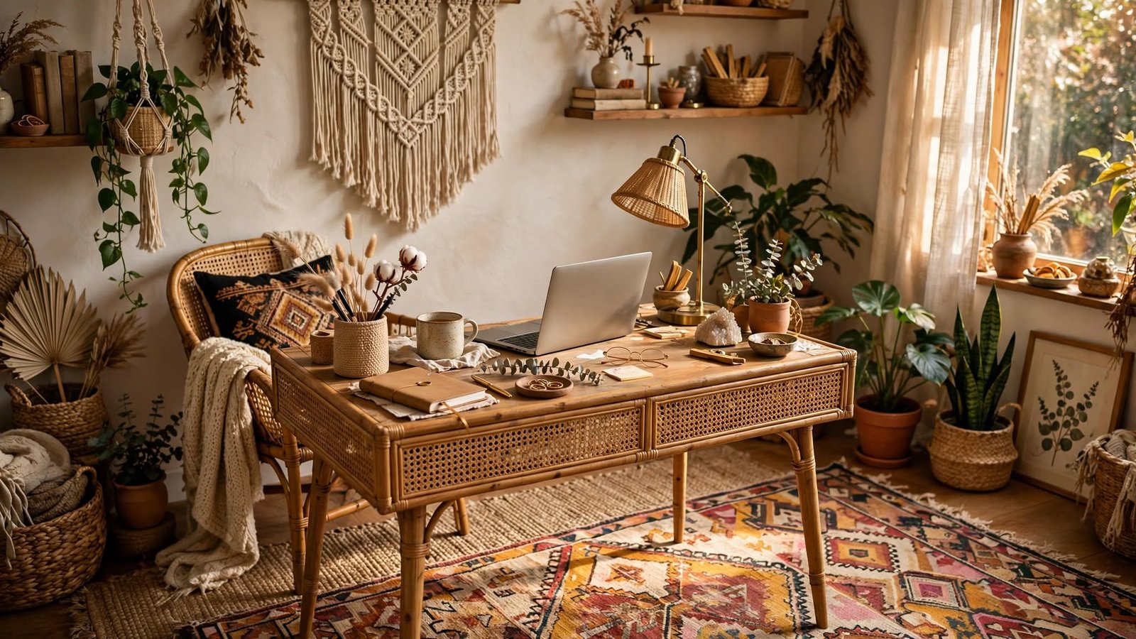 boho home office inspiration
