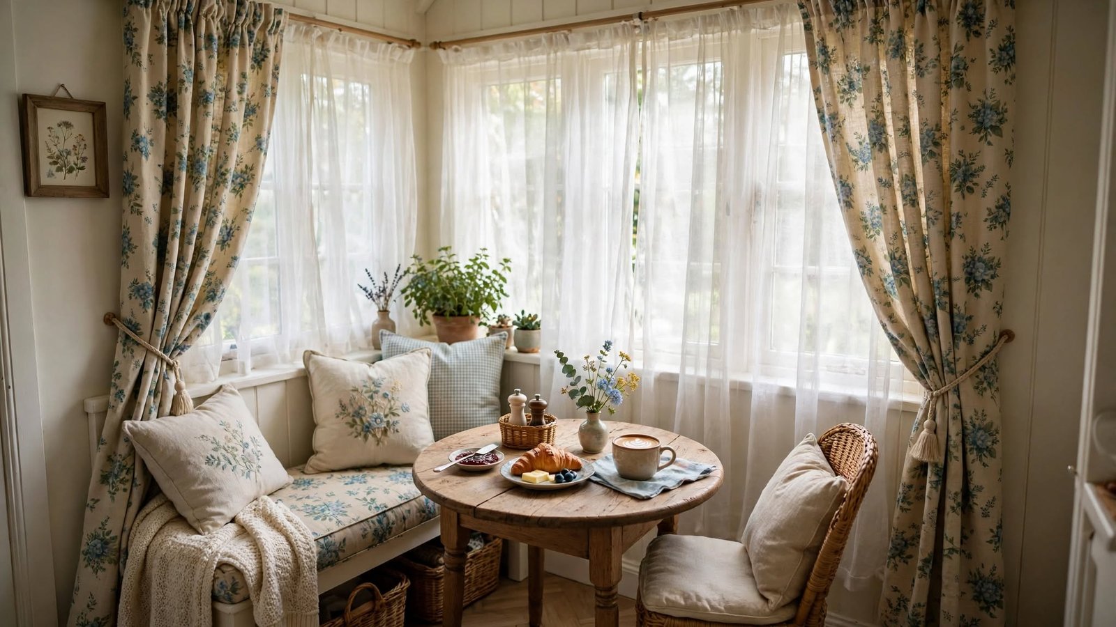 breakfast nook curtain ideas