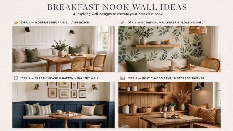 24 Breakfast Nook Wall Ideas for a Cozy and Inviting Space
