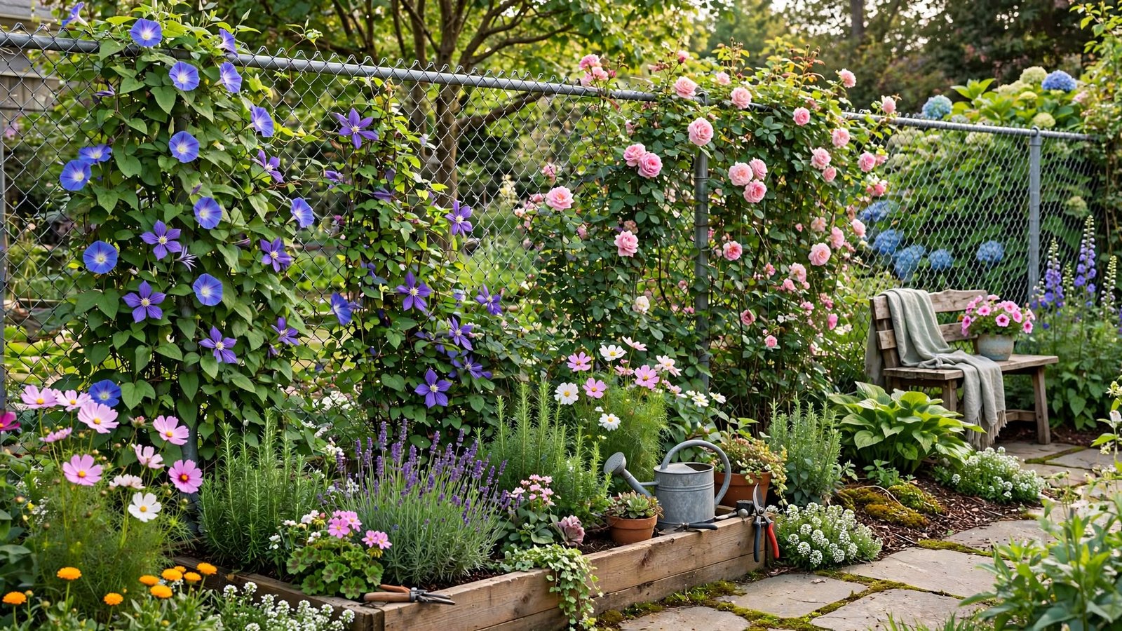 chain link fence garden ideas