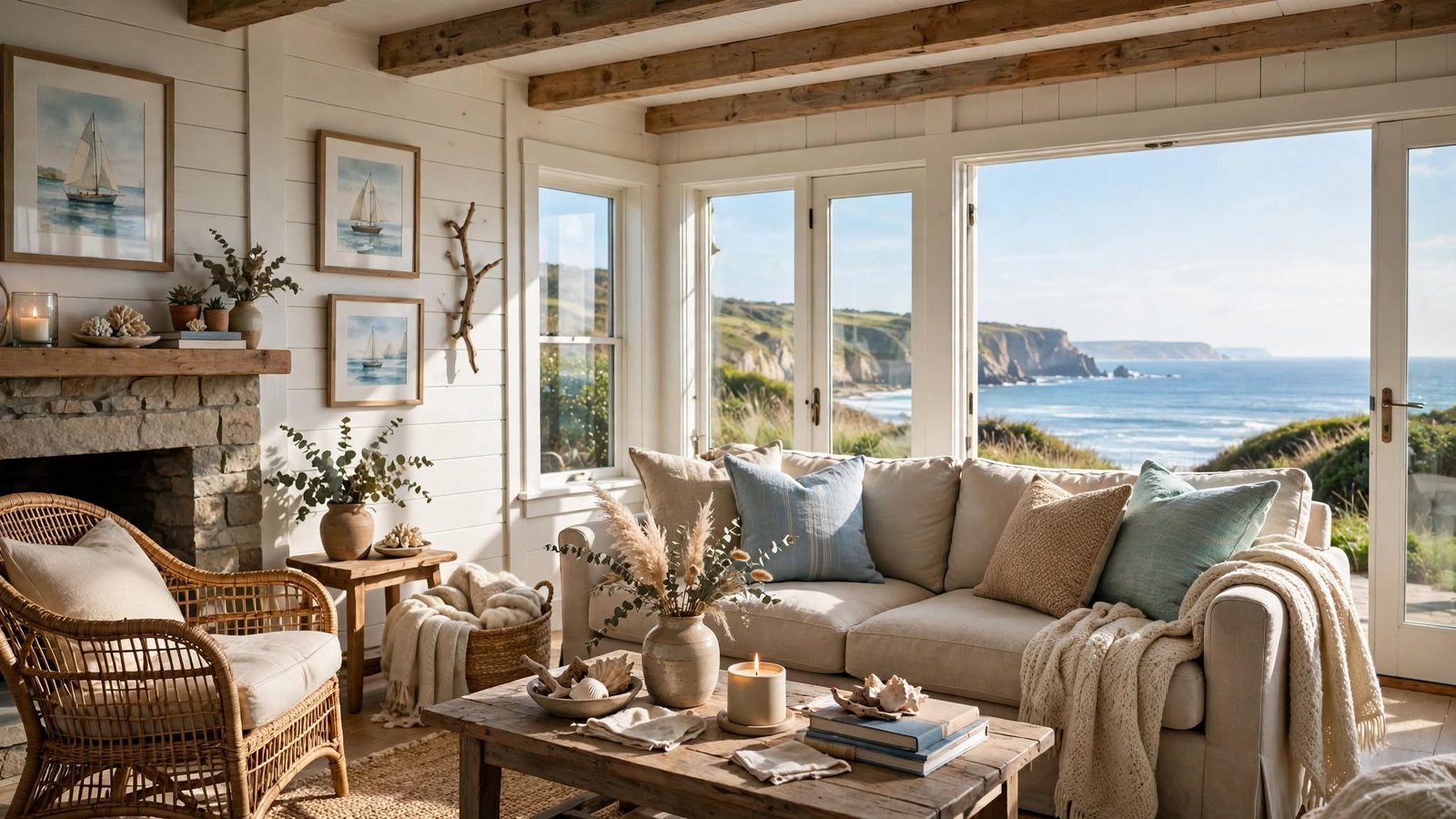 coastal cottage living room