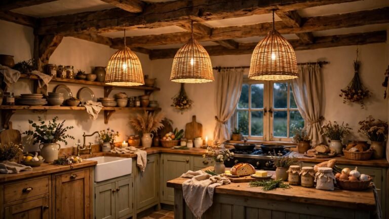 22 Cottagecore Kitchen Lighting Ideas for a Warm, Storybook Space