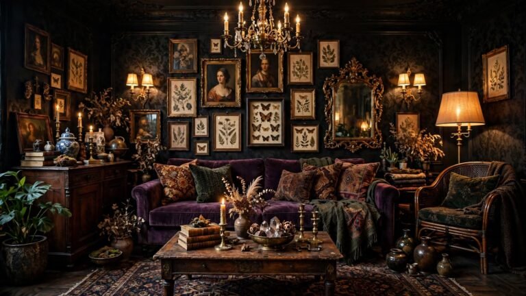 20 Dark Eclectic Living Room Ideas That Blend Mood and Character