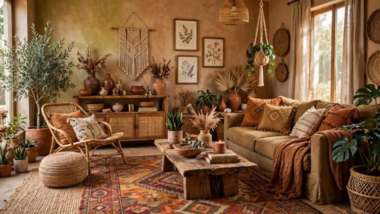 24 Earthy Eclectic Living Room Ideas for Warm, Layered, and Collected Spaces