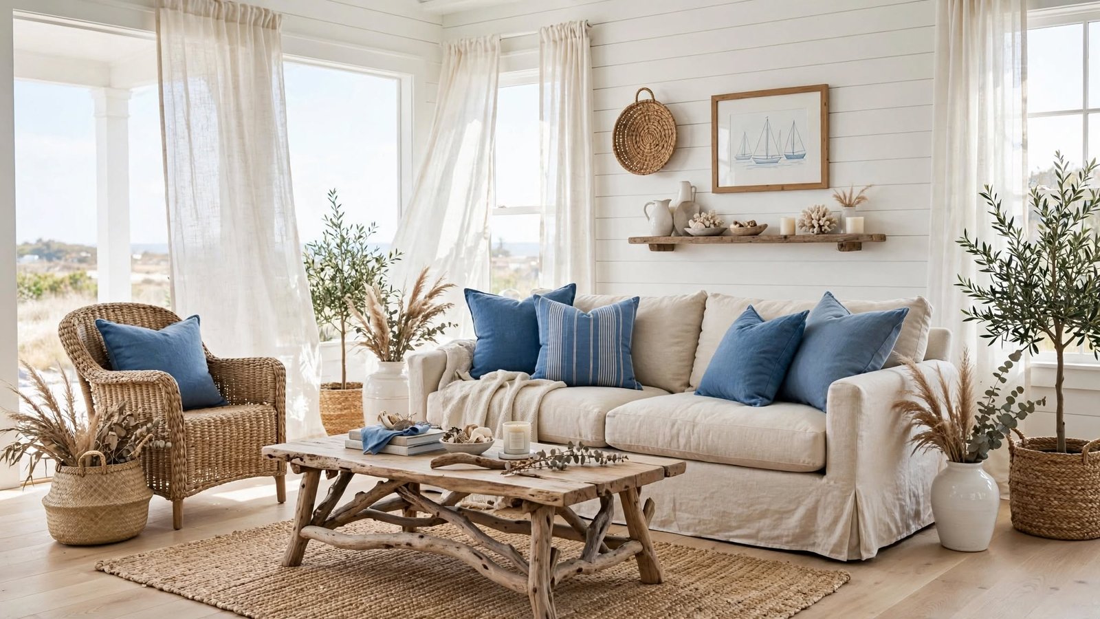 farmhouse coastal living room