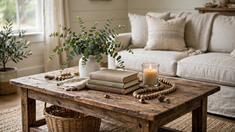 25 Farmhouse Coffee Table Decor Ideas for a Warm and Inviting Living Room