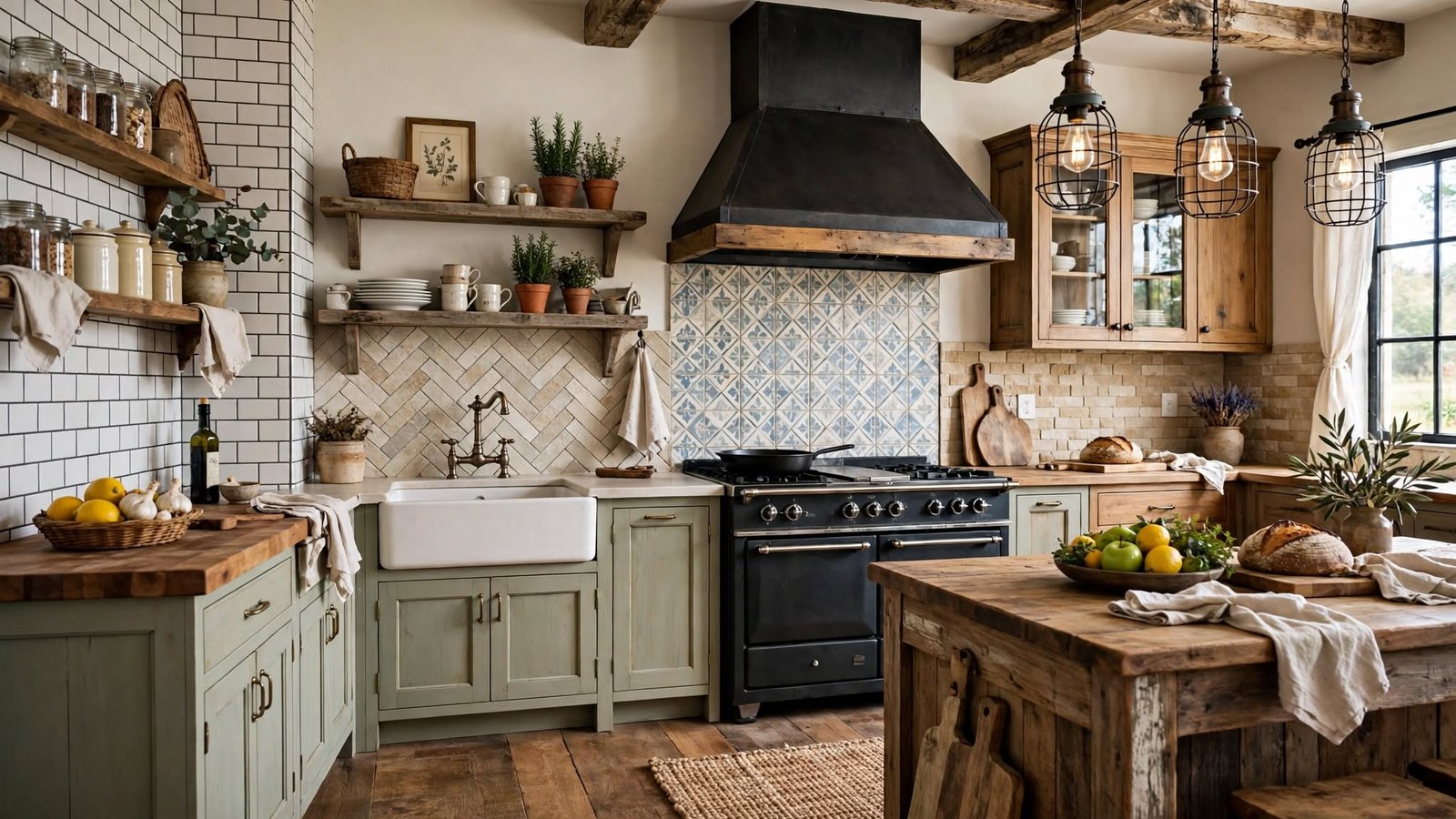 farmhouse kitchen backsplash