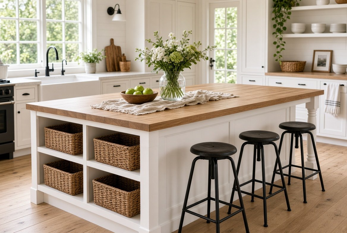 farmhouse kitchen island