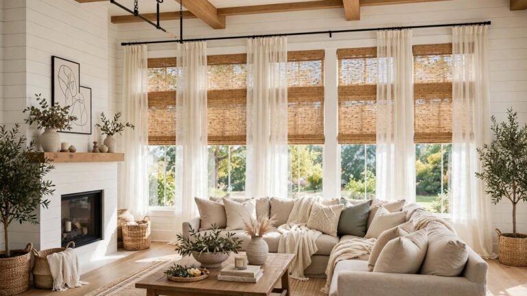 12 Farmhouse Living Room Curtain Ideas for a Warm and Inviting Home