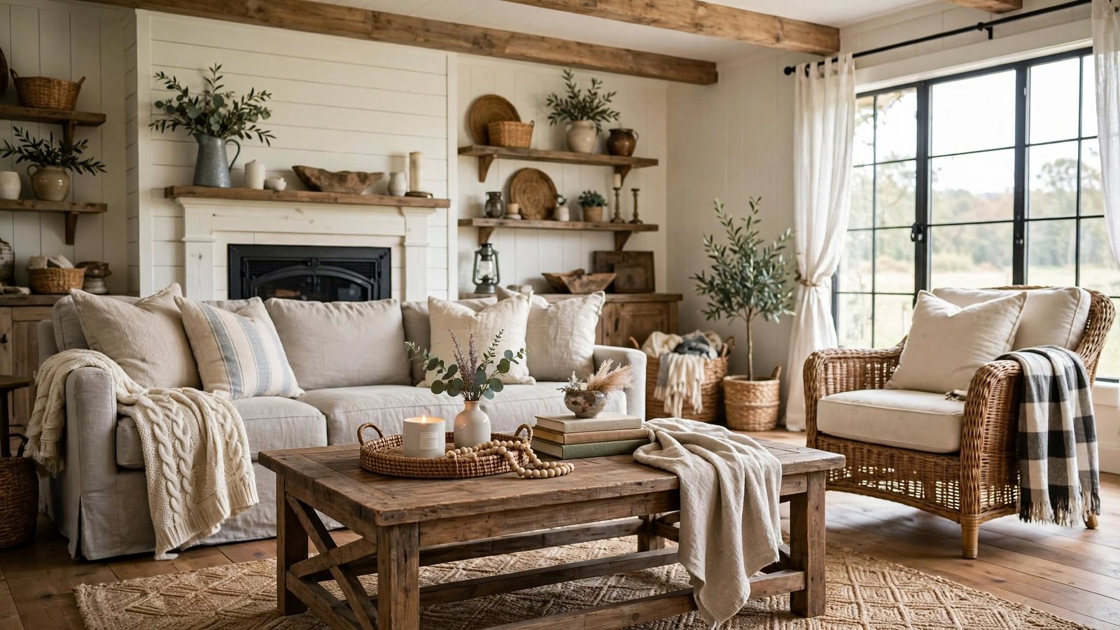 farmhouse living room table