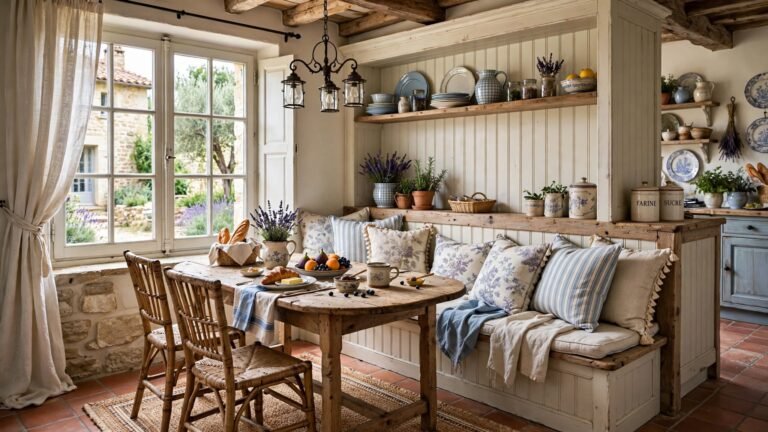 21 French Country Breakfast Nook Ideas for a Warm, Sunlit Morning Corner