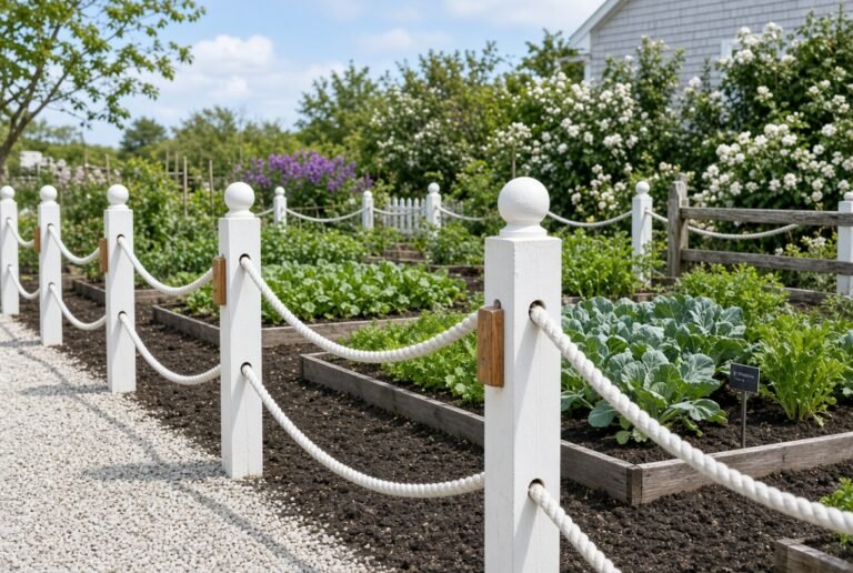 20 Garden Rope Fence Ideas for a Charming Outdoor Space