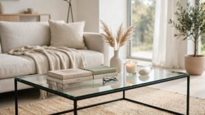 glass coffee table decor