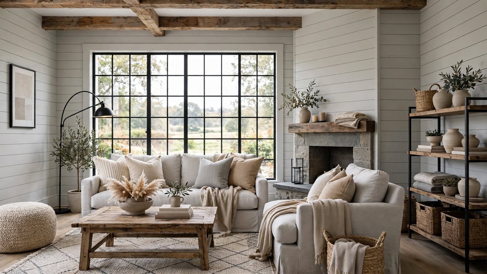 gray farmhouse living room
