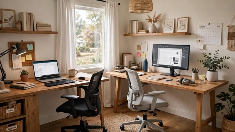 20 Home Office for Two People Ideas That Make Sharing a Workspace Effortless