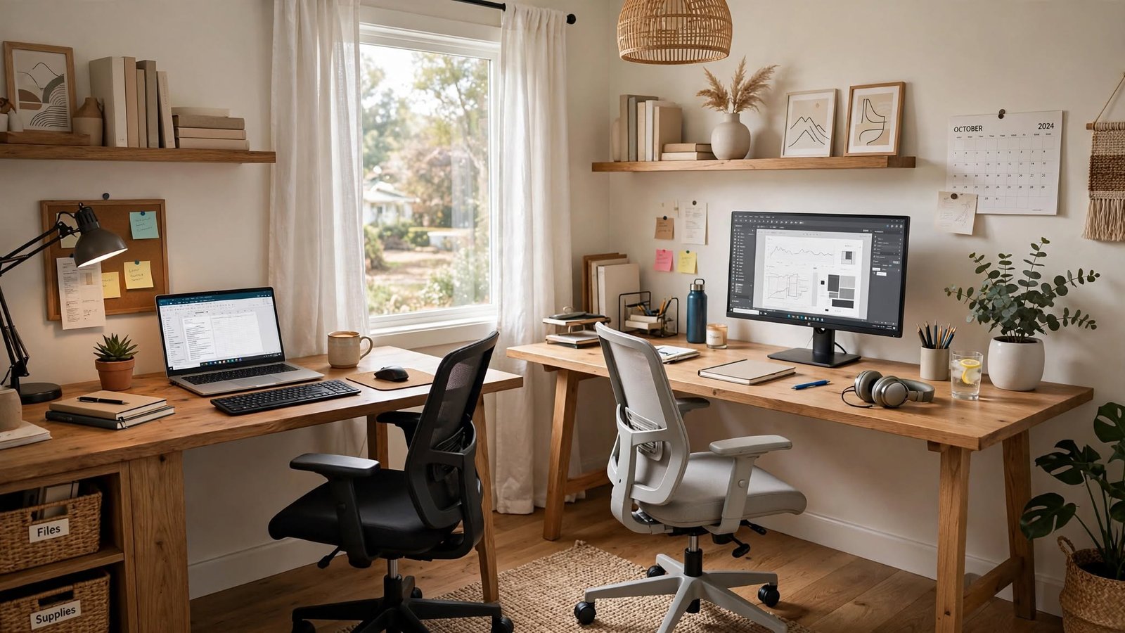 home office for two people