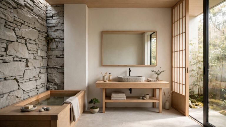 14 Japanese Scandinavian Bathroom Ideas for Calm, Minimal Spaces