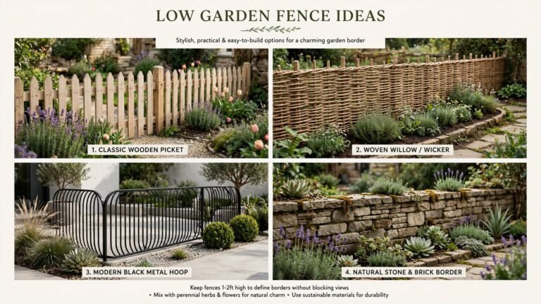 19 Low Garden Fence Ideas That Define Your Outdoor Space Beautifully