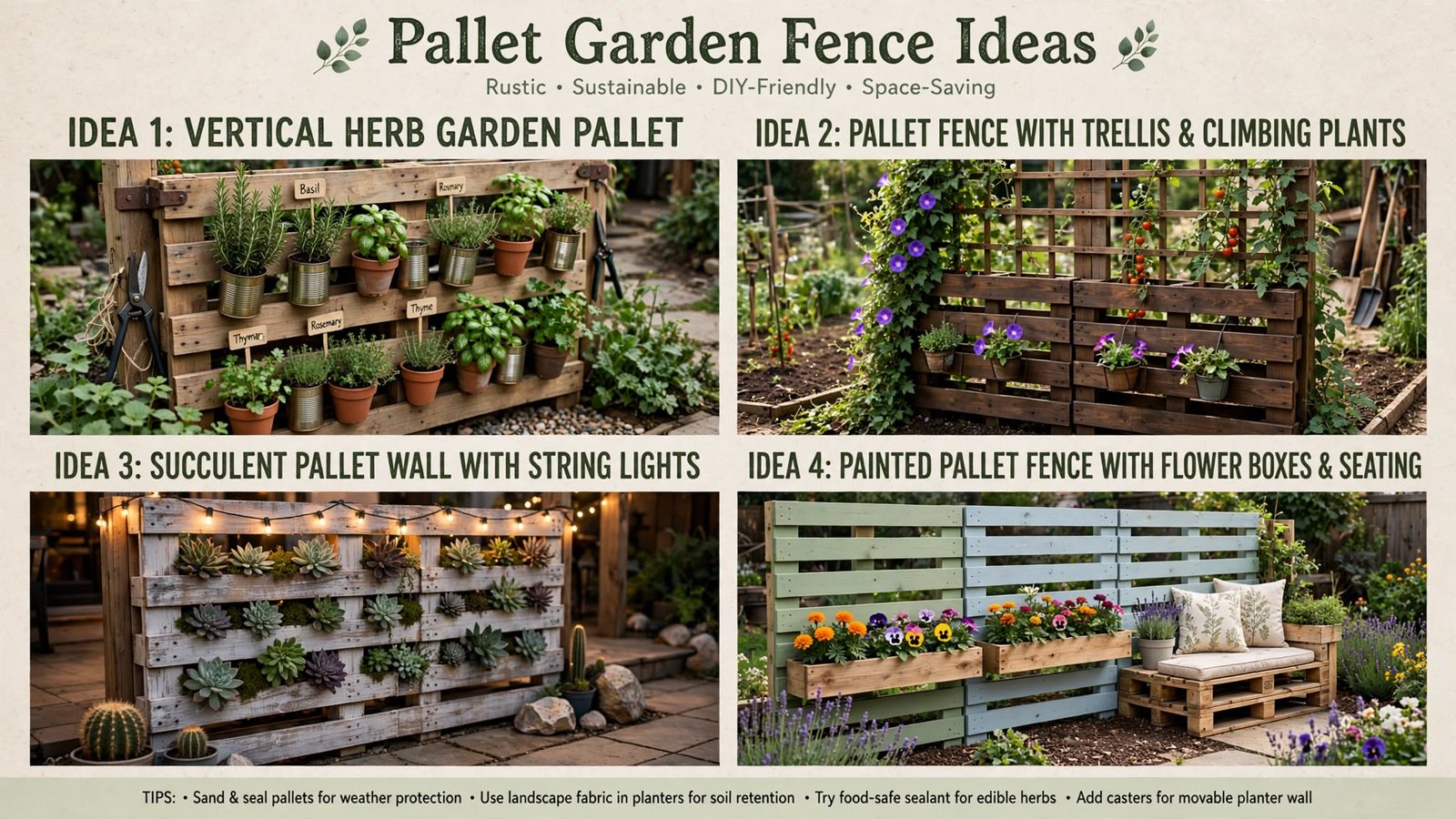 pallet garden fence ideas