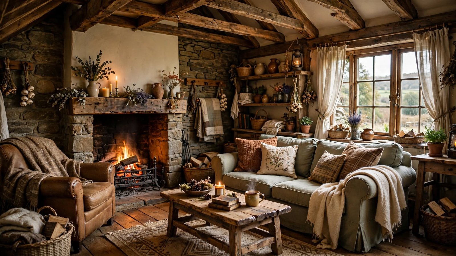 rustic cottage living room