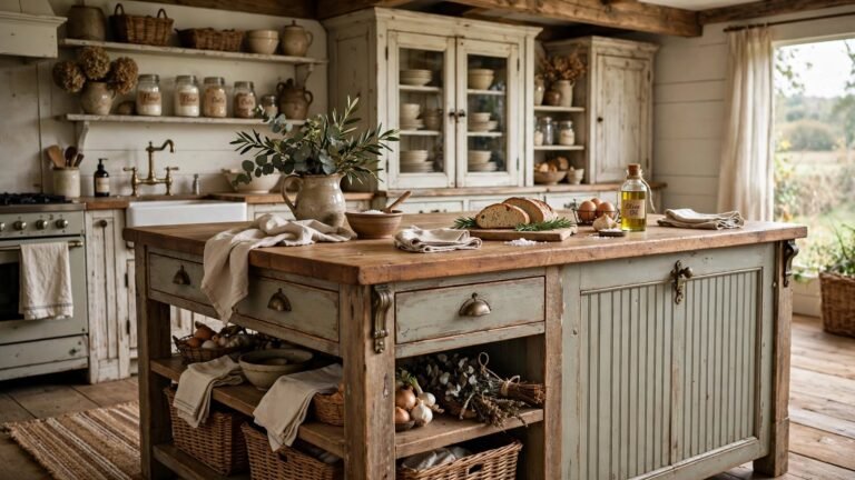 18 Rustic Farmhouse Kitchen Island Ideas for a Warm and Timeless Heart of the Home